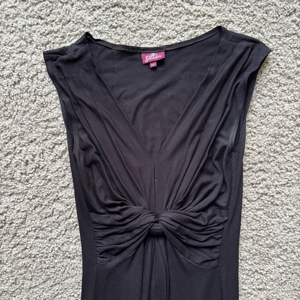 Salaam XS black twist knot boho dress